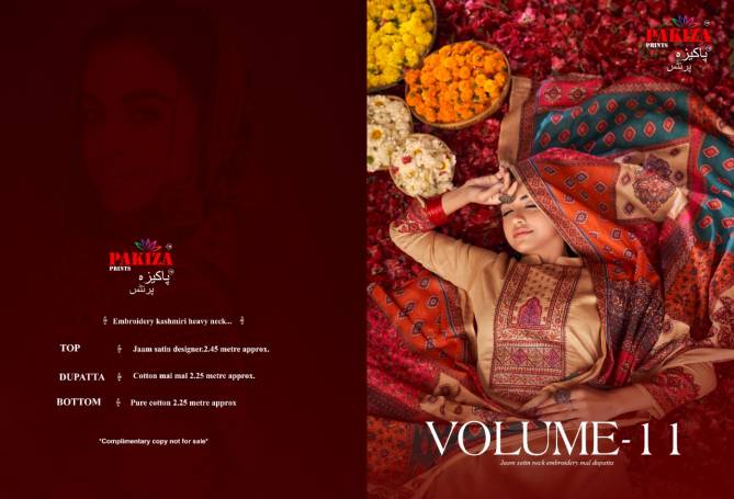 Pakiza Prints 11 Regular Wear Latest Jam Satin Designer Dress Material Collection